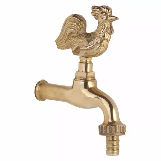 Robinet d'arrosage Laiton Poli COQ 1/2 ECO-BRICOLAGE - eco-bricolage