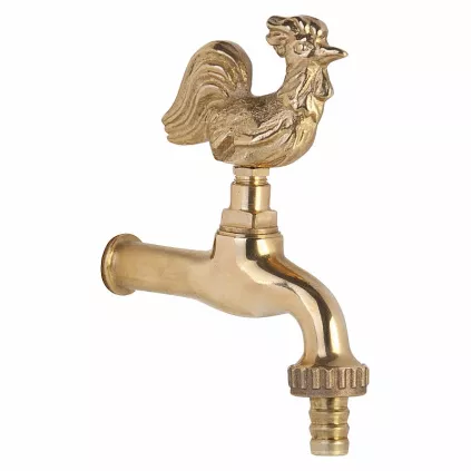 Robinet d'arrosage Laiton Poli COQ 1/2 ECO-BRICOLAGE - eco-bricolage