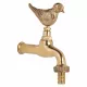 Robinet d'arrosage Laiton Poli OISEAU 1/2 ECO-BRICOLAGE