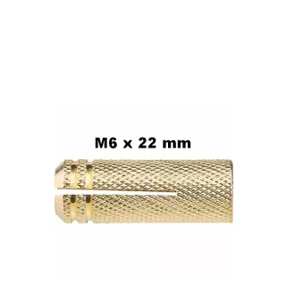 Cheville à expansion en laiton Metrix M6 x 22mm 25P ECO-BRICOLAGE -