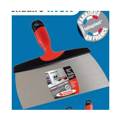 Couteau à enduire Lame inox Manche Bi matière TALIAPLAST ECO-BRICOLAGE