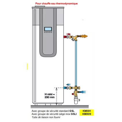 Kit De Sécurité Pour Chauffe-eau Thermodynamique KMIXH