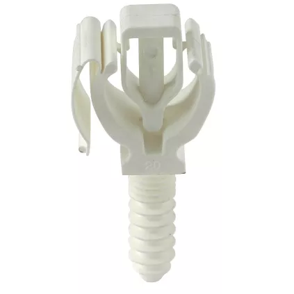 Clip de fixation simple blanc 100 pièces