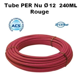 Tube PER NU 12 240ML Rouge SOMATHERM pour chauffage sanitaire