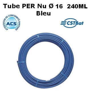 Tube PER Nu Ø 16 Bleu 240M SOMATHERM