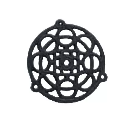 Grille ronde en fonte noire D130 MM DMO