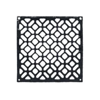 Grille carre en fontes noires D150x150 MM DMO