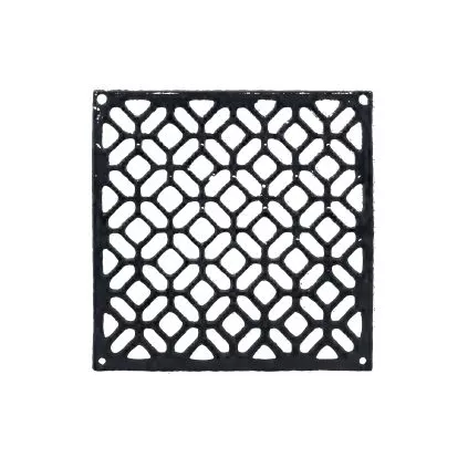 Grille carre en fontes noires D150x150 MM DMO