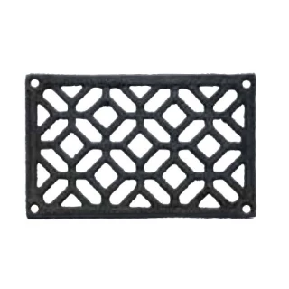 Grille rectangulaire en fontes noires D160x100 MM DMO