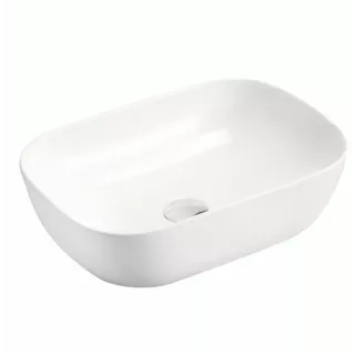 Vasque Ovale Céramique CALYPSO Blanc Brillant ECO-BRICOLAGE -