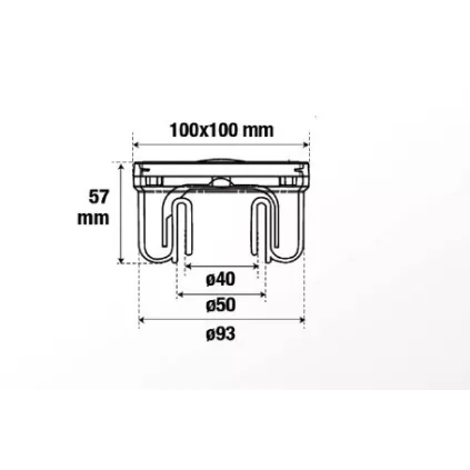 Siphon Sol Grille inox 10X10 NICOLL
