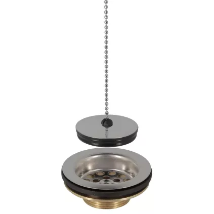 Bonde Evier diamètre D84 mm avec bouchon pour évier grès