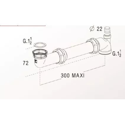 Tubulure de raccordement Gain Place NICOLL