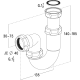 Siphon évier PVC forme P Sortie Horizontale nicoll VEN542