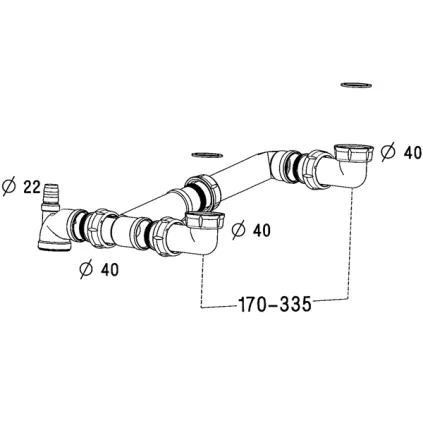 Tubulure Evier Universel Gain Espace NICOLL