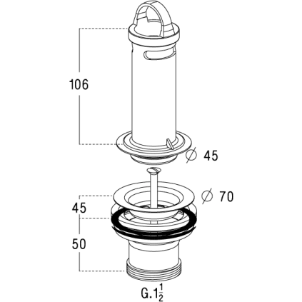 Bonde Evier Sur-verse Professionnel PVC D 70mm NICOLL