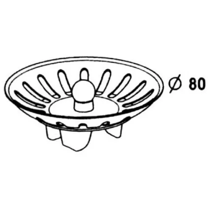 Panier Inox pour Bonde D114 mm Manuel SAS