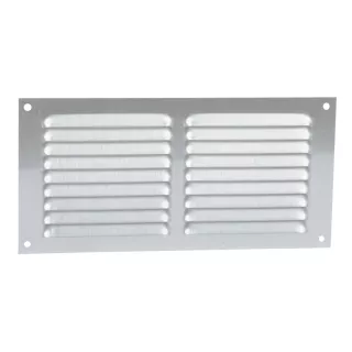 Grille alu Horizontal à visser persiennes Anodisé Gris NICOLL