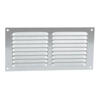 Grille alu Horizontal à visser persiennes Anodisé Gris NICOLL