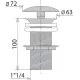 Bonde de Lavabo D63 100mm Sans Lanterne VALENTIN