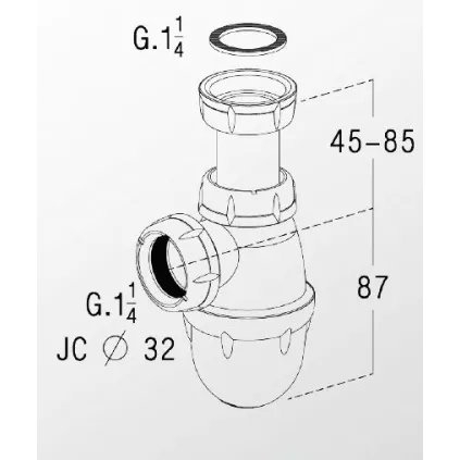 Siphon de Lavabo d 32 NICOLL L211
