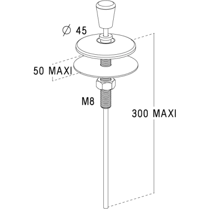 Tirette Chromé Lavabo-Bidet