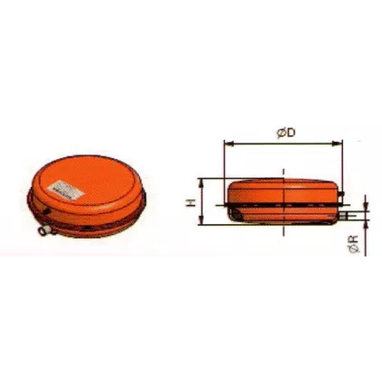 Vase Plat Circulaire 10 Litres P 541 324 mm GITRAL