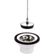 Bonde évier D64 mm à bouchon à chaînette SAS