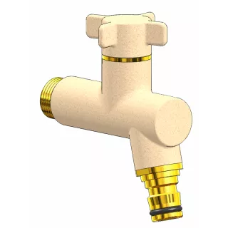 Robinet Arrosage OSLO Sable Vertical ANQUIER - eco-bricolage