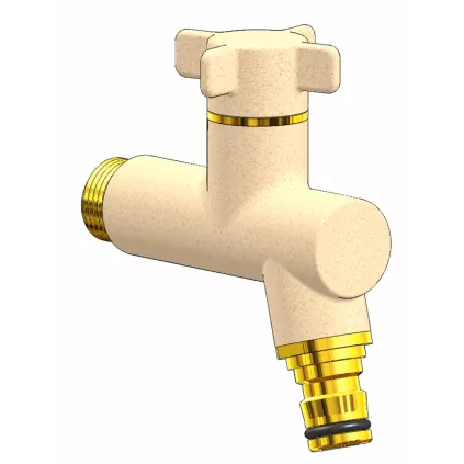 Robinet Arrosage OSLO Sable Vertical ANQUIER - eco-bricolage