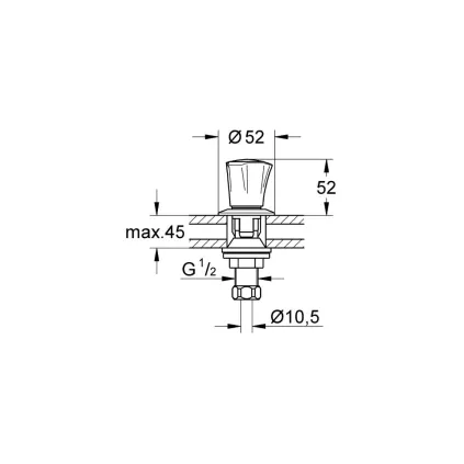 Robinet bidet encastrer- Costa L Vendu par Paire