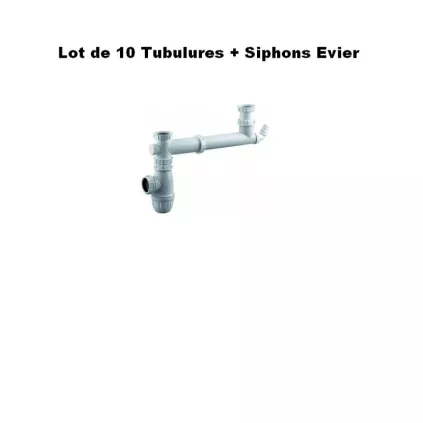 Lot de 10 Tubulure vidange evier VALENTIN 77810000100