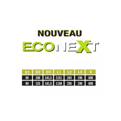 Terminal Ventouse Vertical Condensation 80/125