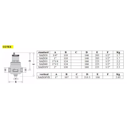 Dégazeur DISCAL Laiton