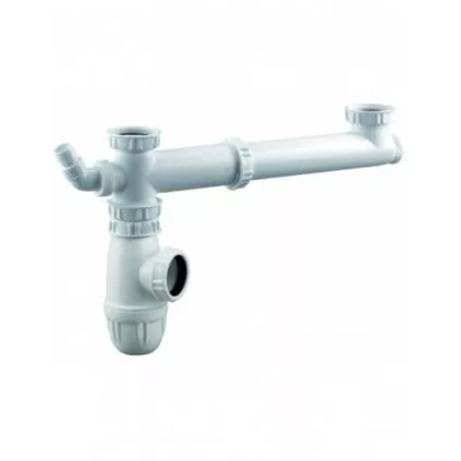 Tubulure pour évier 2 cuves