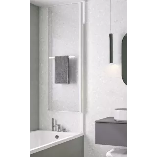 Pare Bain Pivotant COLUMBA 75x150 cm Profilé Blanc PB120BTNE