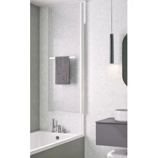 Pare Bain Pivotant COLUMBA 75x150 cm Profilé Blanc PB120BTNE