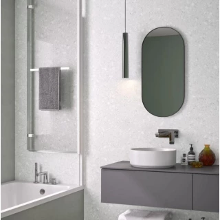 Pare Bain Pivotant COLUMBA 2 110x150 cm Profilé Blanc PB121BTNE