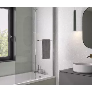 Pare Bain Pivotant COLUMBA 2 110x150 cm Profilé Chromé PB121CTNE