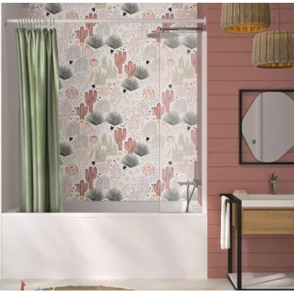 Mini Pare Bain Fixe GEMINI SMART DESIGN Cadre Blanc