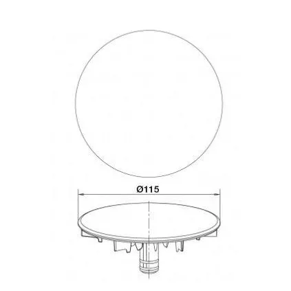 Capot pour bonde de douche Inox ultra-rapide Flush 44