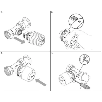Tête Thermostatique Danfoss Aero® RA/VL 26mm 015G4550