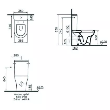 Pack WC caréné céramique SH