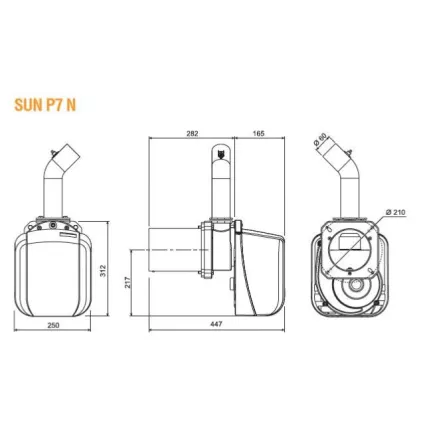 Bruleur a Granuler de bois Sun P7 Ferroli 13.7 à 34 KW