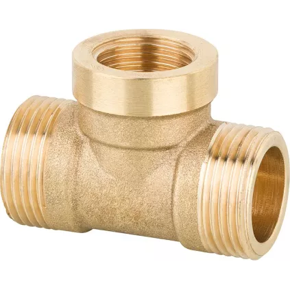 Té laiton à visser filetage 20x27M 15x21F 20x27M