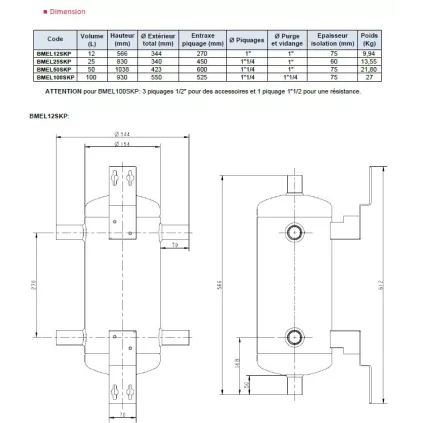 Ballon Tampon Prémium Inox Thermador