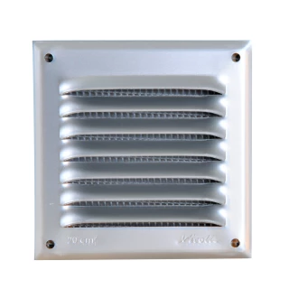 Grille alu à visser persiennes Anodisé Gris, grille de ventilation al