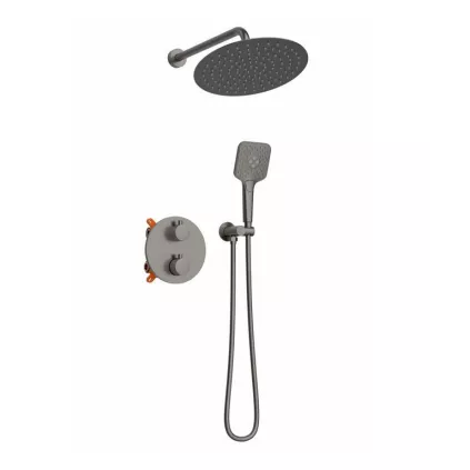 Douche Thermostatique Encastré Rond DRAKAR 2 voies Gun