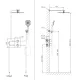 Kit douche thermostatique Encastré 2 voies DRAKAR Or brossé