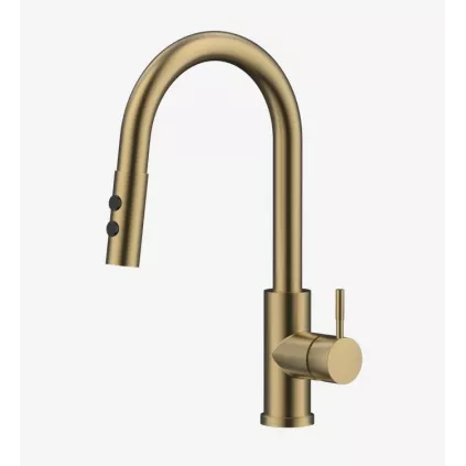 Mitigeur évier à douchette Gala Or brossé